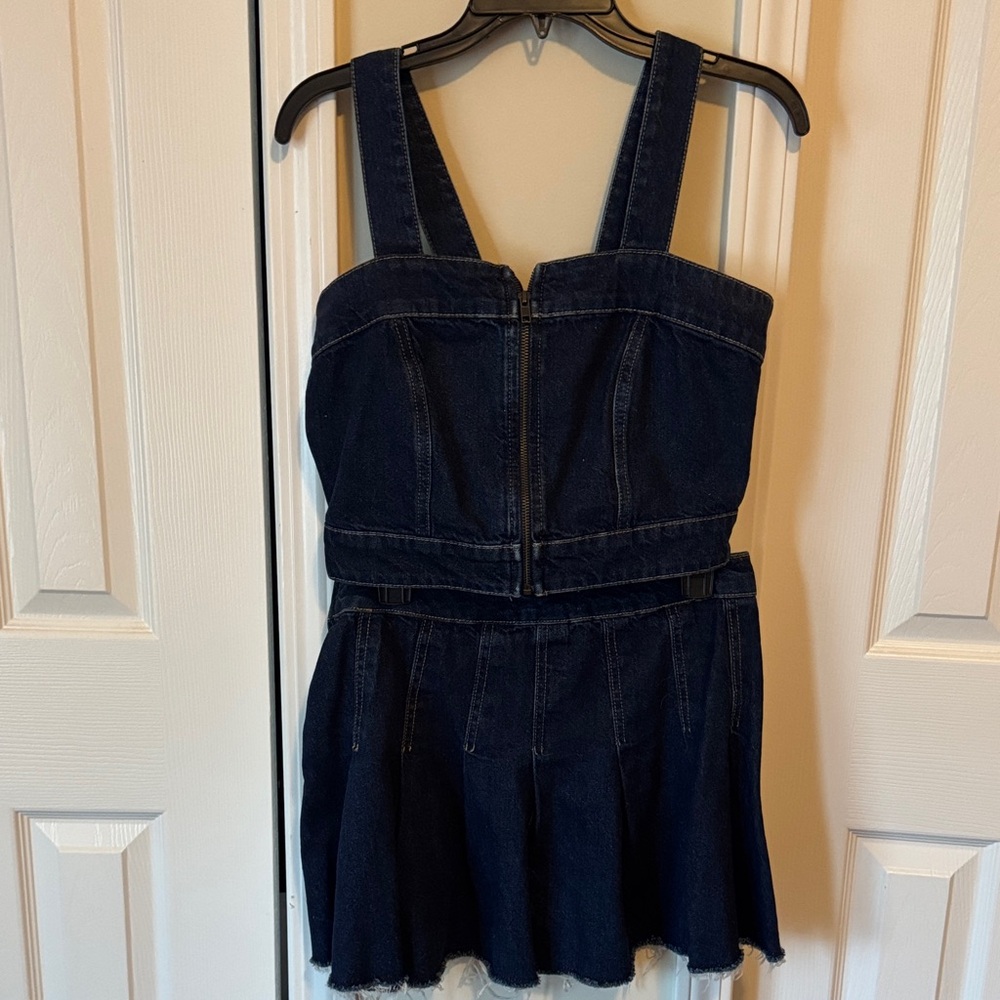 Dark Wash Denim Tank & Skirt Set